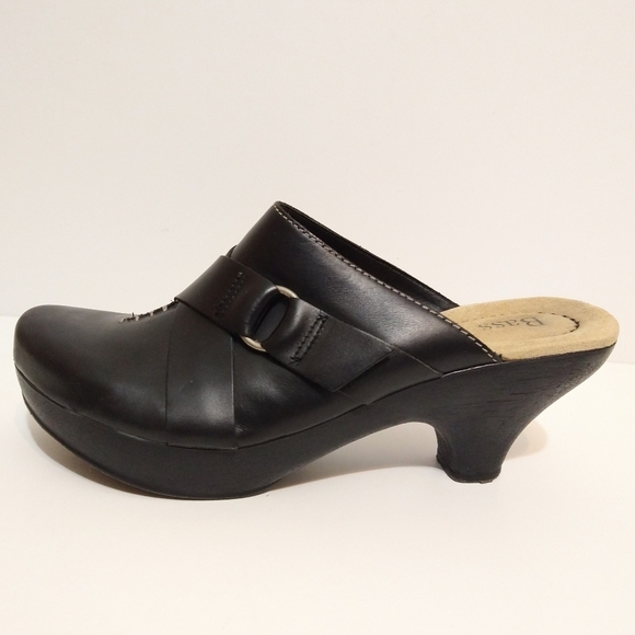 Bass Leather Casey Style Black Mules/Clogs Size 8 - Picture 6 of 9